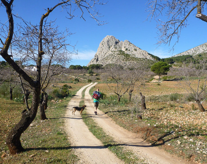 Op weg naar het klimmen in El Chorro