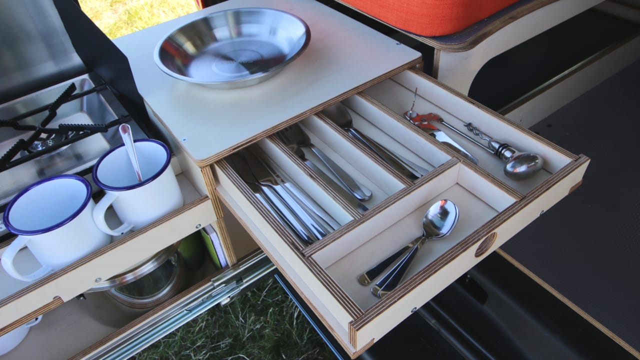 Keukentje in de Amdro campingbox