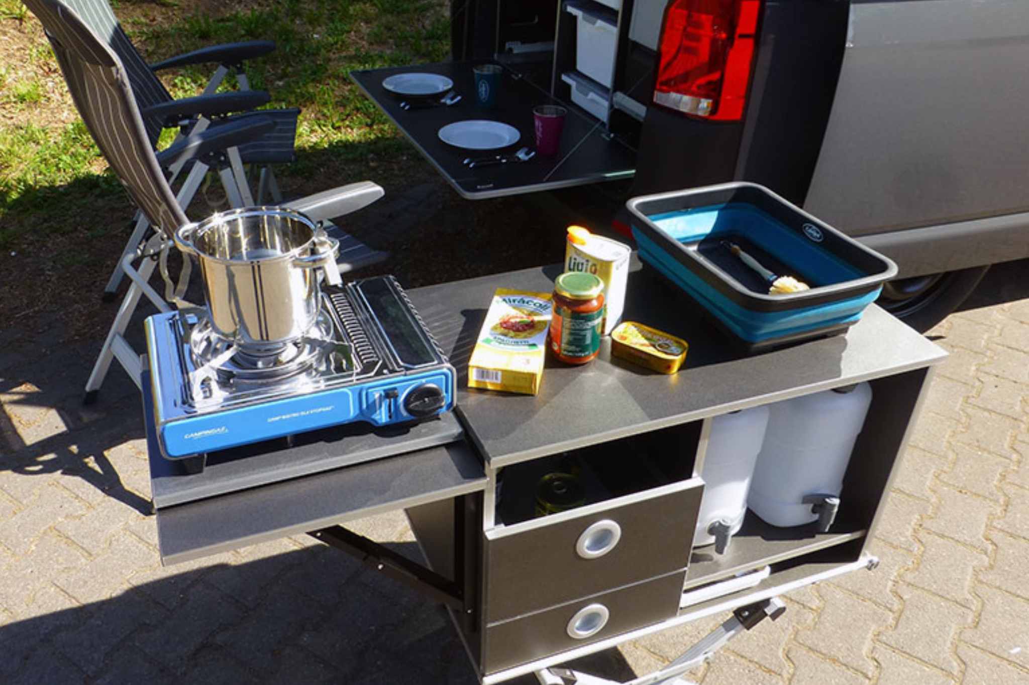 Een bijzonderheid: de module kan ook buiten de microcamper worden gebruikt. © Reimo Reisemobil-Center GmbH