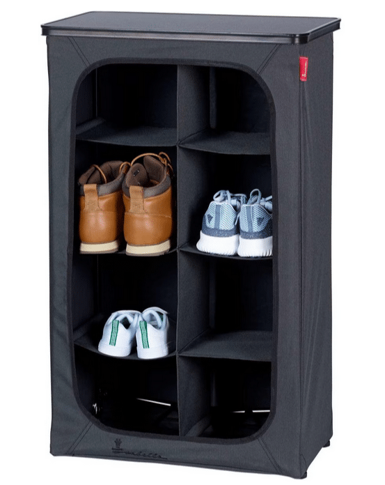 Isabella-Schuh-Faltschrank-50x30x85cm-dunkelgrau-bei-Camping-Wagner-Campingzubehör Isabella Schuh-Faltschrank, 50x30x85cm, dunkelgrau