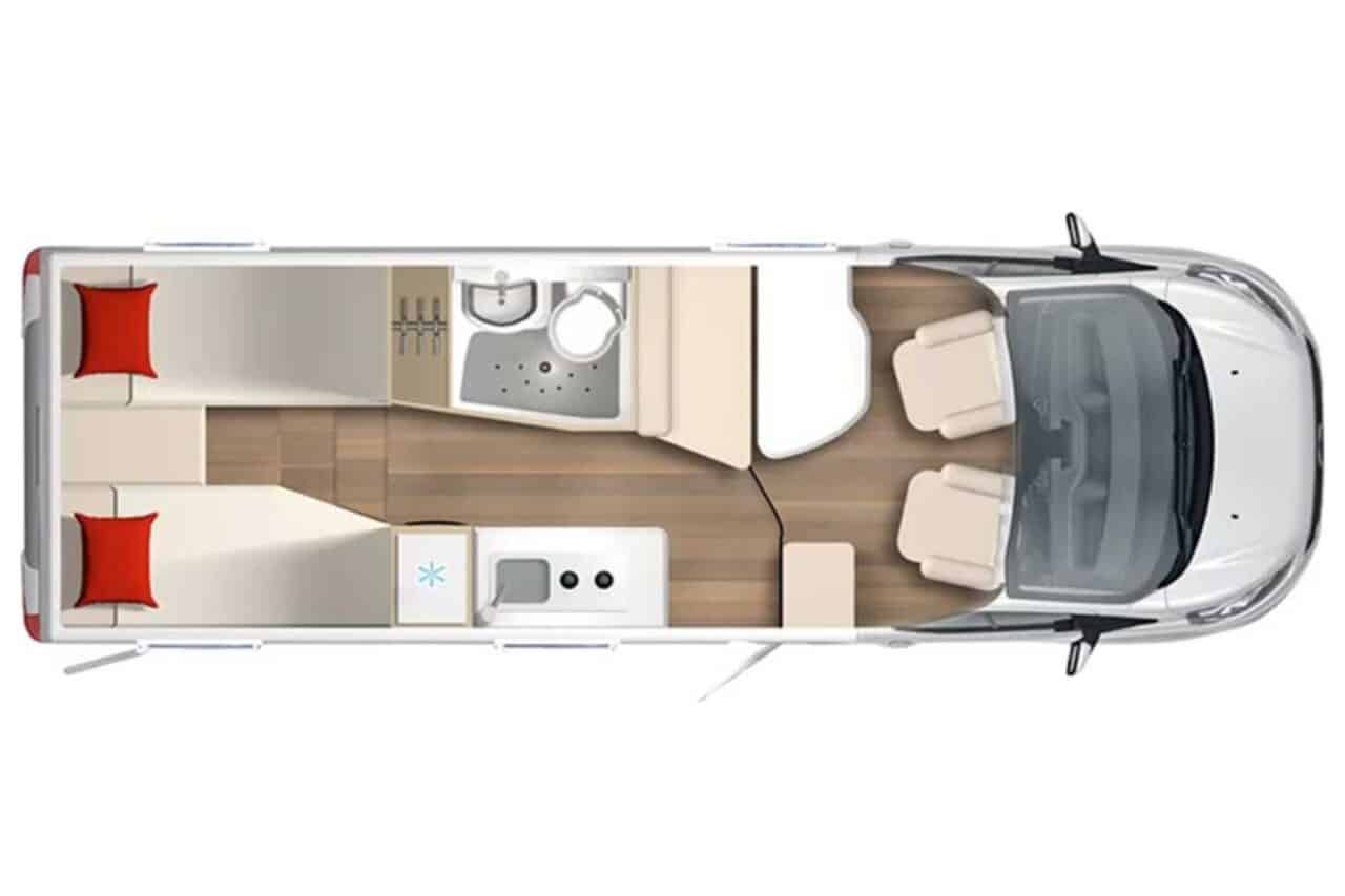 Bürstner Lineo T 690 G plattegrond